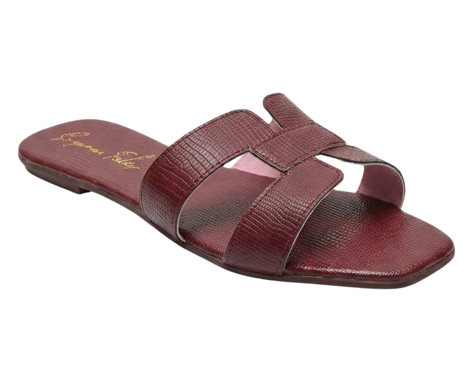 SANDALIA SUZANA TELES LIZARD VINO QL1051