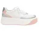 TENIS WEIDE PLATAFORMA ROSA/PLATEADO DS33