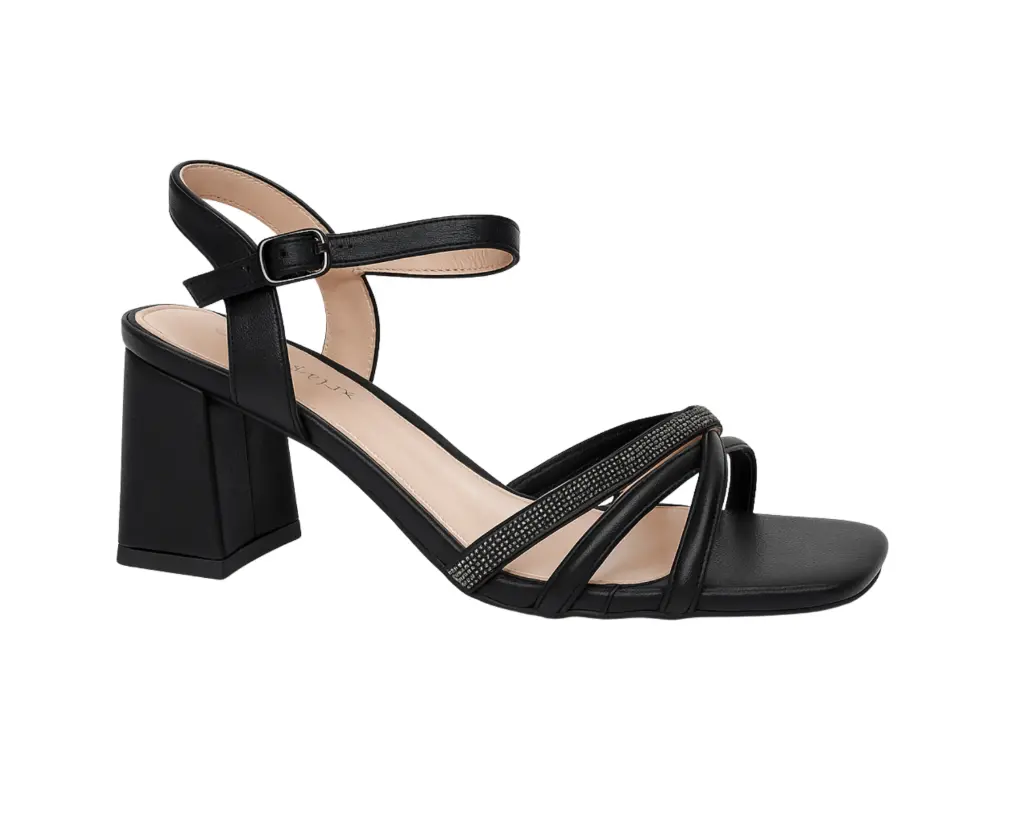 SANDALIA H&L CON TACO NEGRO T2207