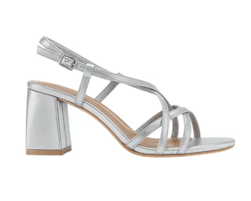 SANDALIA WEIDE CON TACO SILVER XQ-1309