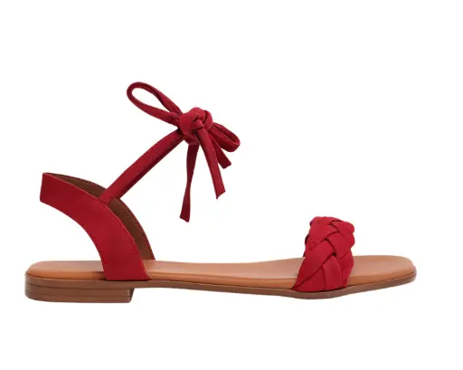 SANDALIA F. NACIONAL CON TRENZA ROJO 5314