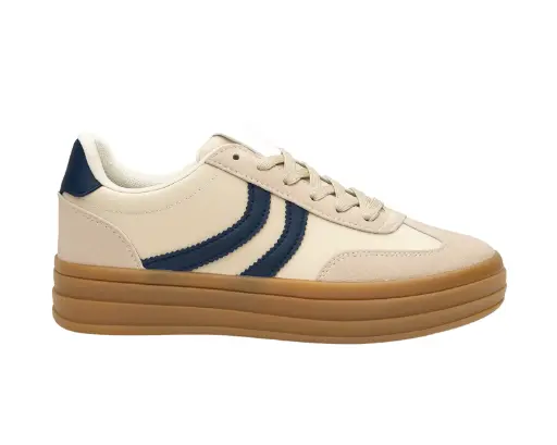TENIS REIGO SAMBA AZUL/BEIGE LK-276A